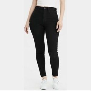 American Eagle Black Curvy Jeggings, Size 0 Short